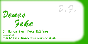 denes feke business card